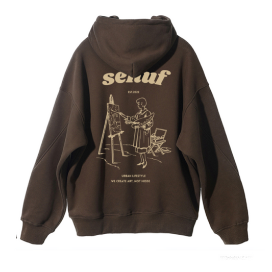 hoodie art brown